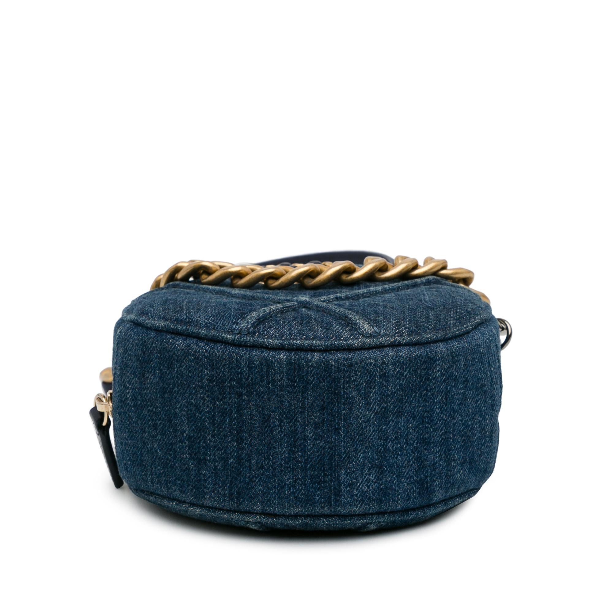 Top Quality Chanel Denim 19 Round Clutch with Chain (SHG-NNHtw0)