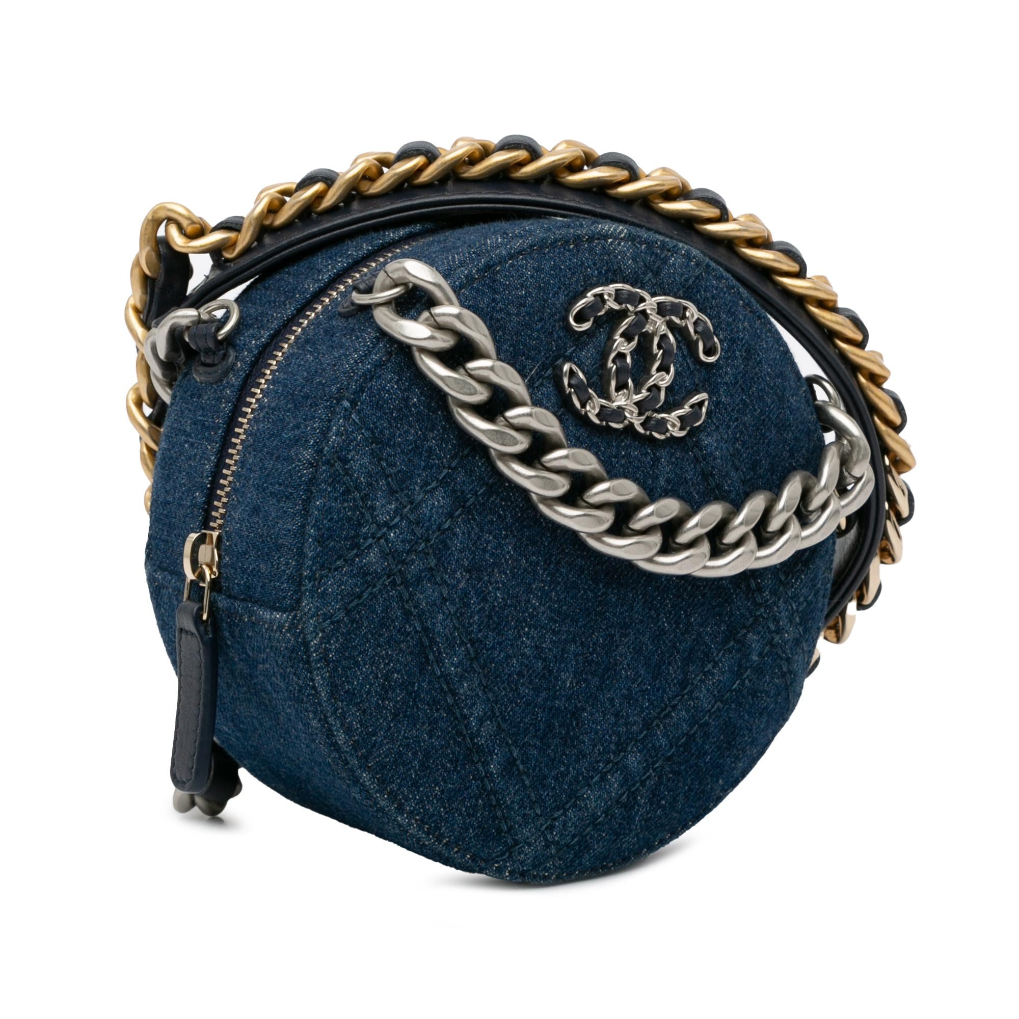 Top Quality Chanel Denim 19 Round Clutch with Chain (SHG-JoIMa0)