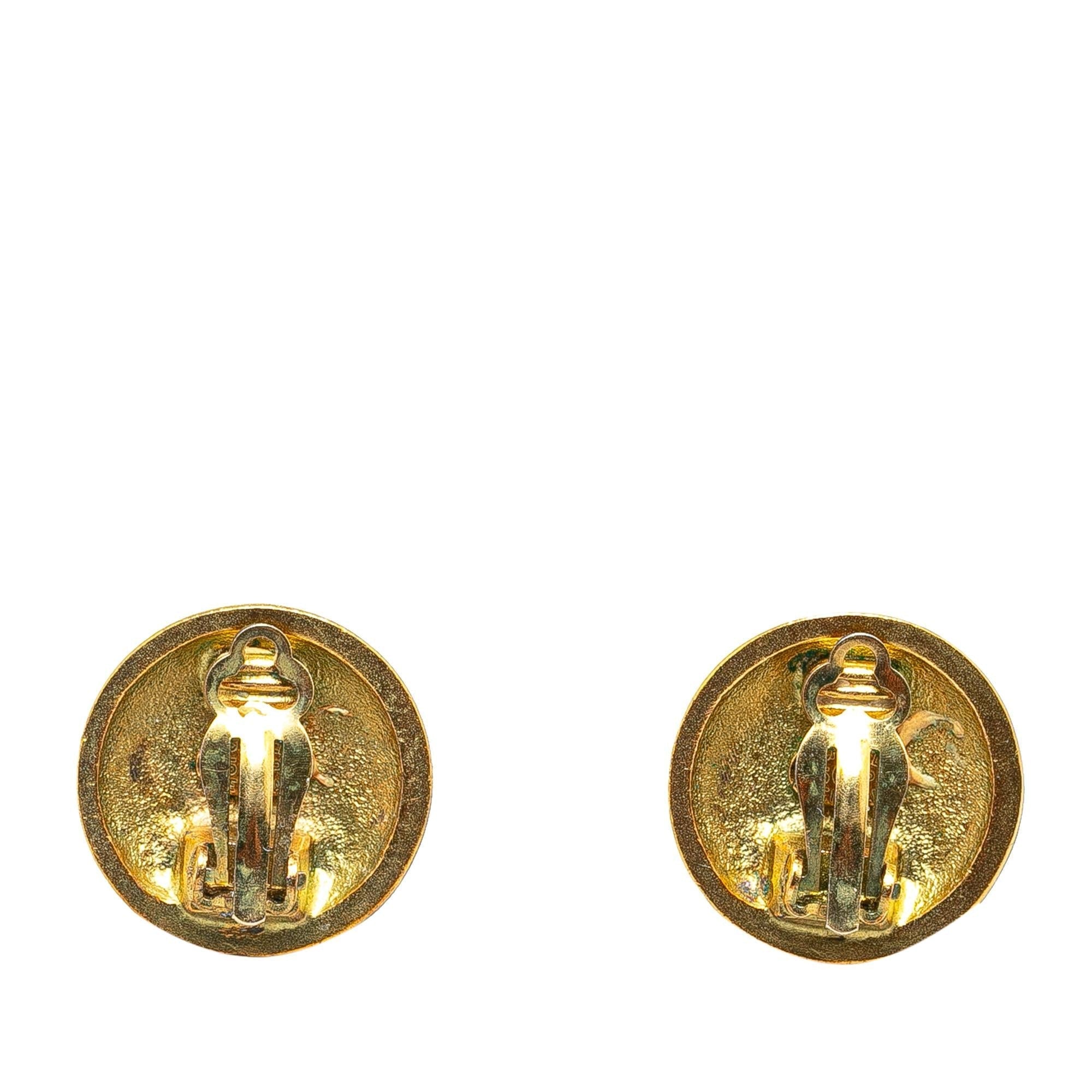 Top Quality Chanel Gold Plated CC Clip On Earrings (SHG-3HNCUs)