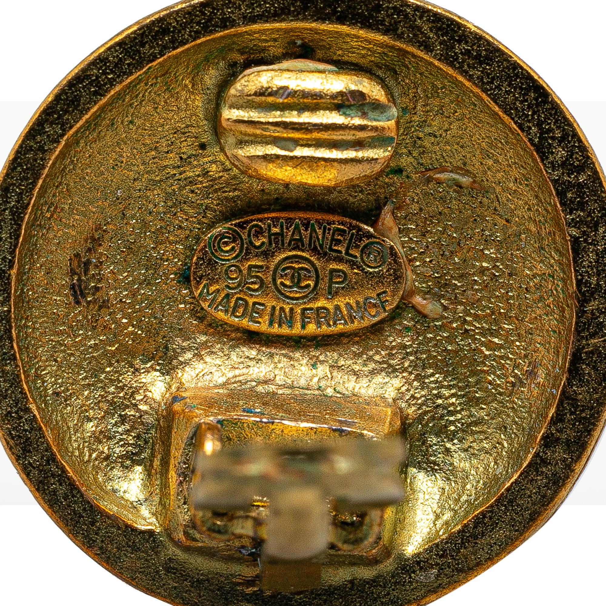 Top Quality Chanel Gold Plated CC Clip On Earrings (SHG-3HNCUs)