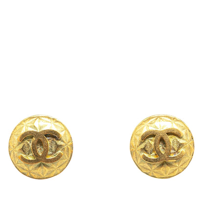 Top Quality Chanel Gold Plated CC Clip On Earrings (SHG-3HNCUs)