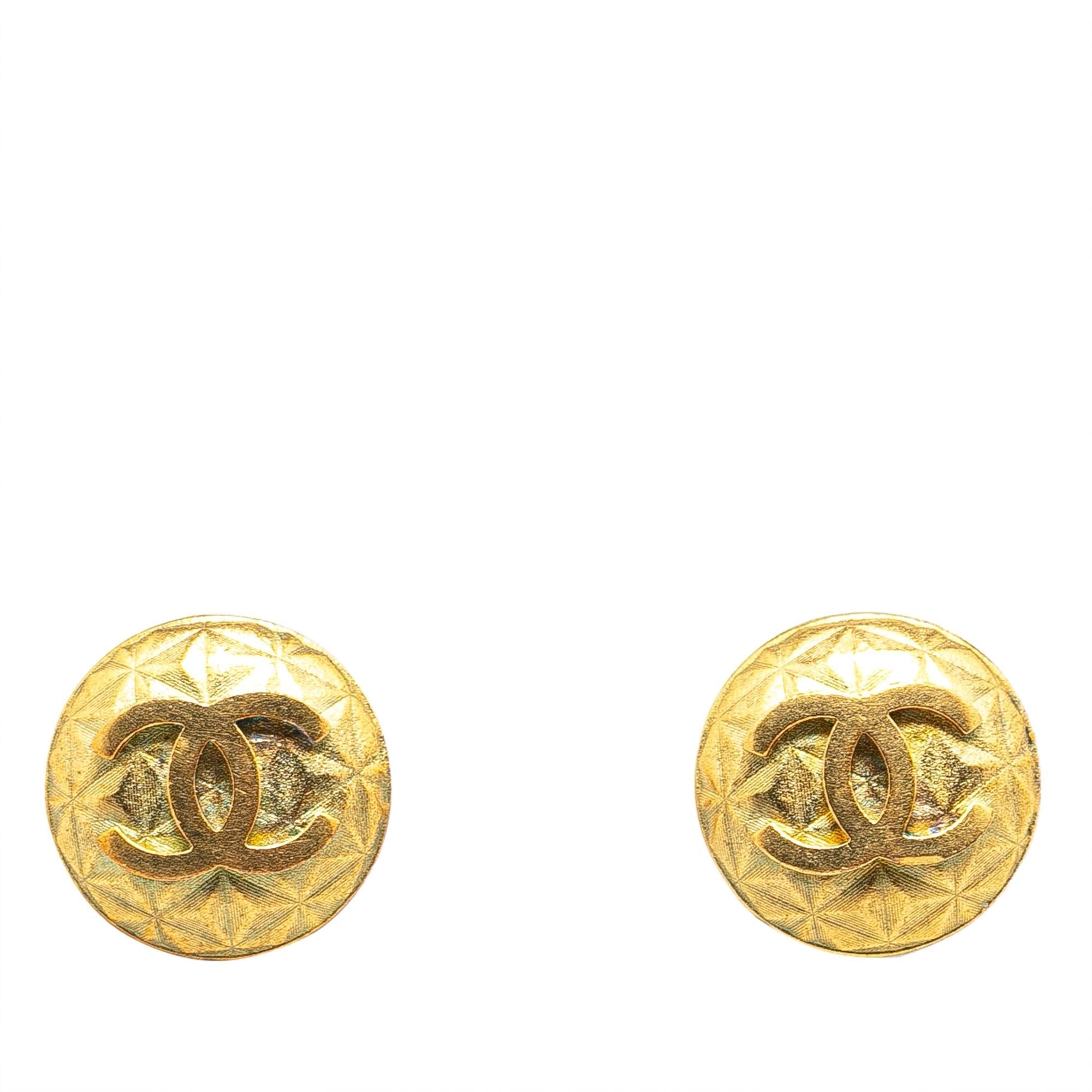 Top Quality Chanel Gold Plated CC Clip On Earrings (SHG-3HNCUs)