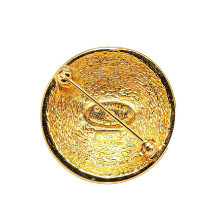 Top Quality Chanel Gold Plated CC Quilted Brooch (SHG-MG017S)