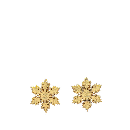 Top Quality Chanel Gold Plated CC Snowflake Clip On Earrings (SHG-YknS9B)