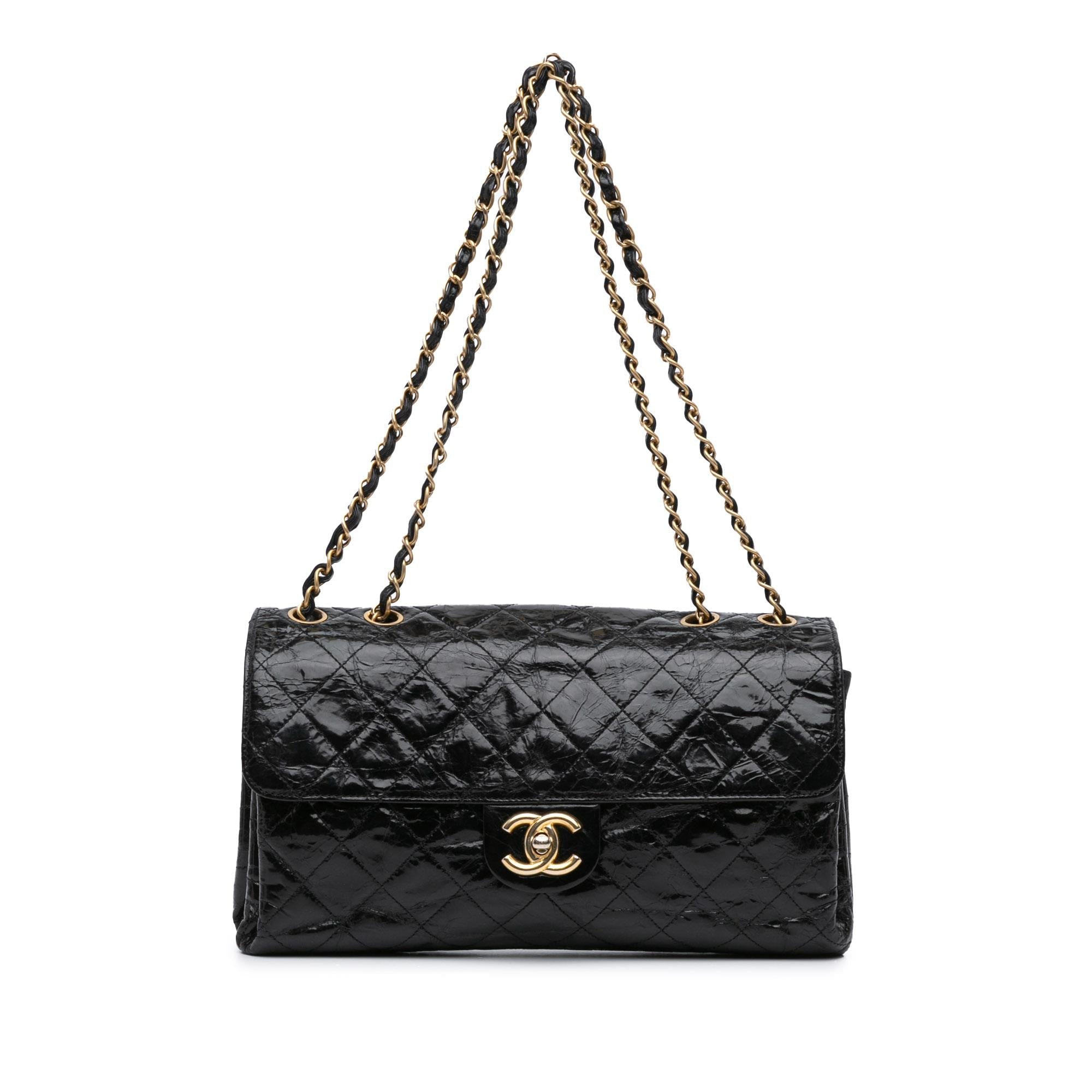 Top Quality Chanel Jumbo Quilted Glazed Calfskin Clams Pocket Flap (SHG-jPBPrw)