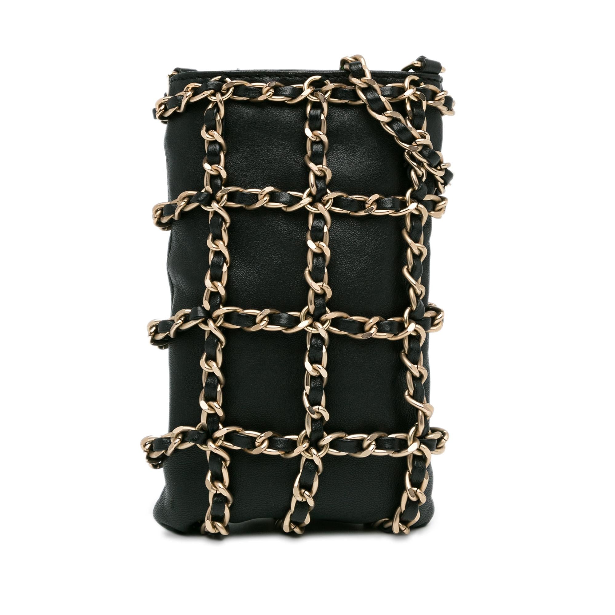 Top Quality Chanel Lambskin Tech Me Out Clutch With Chain (SHG-Qe8fKh)