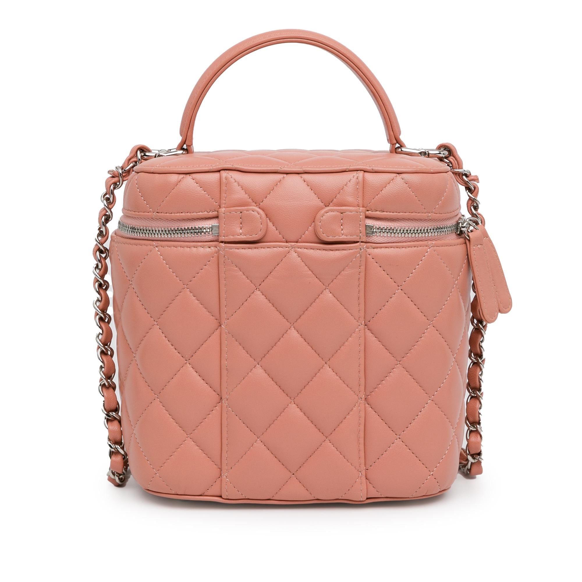 Top Quality Chanel Lambskin Top Handle Vanity Case with Chain (SHG-BSRNGL)