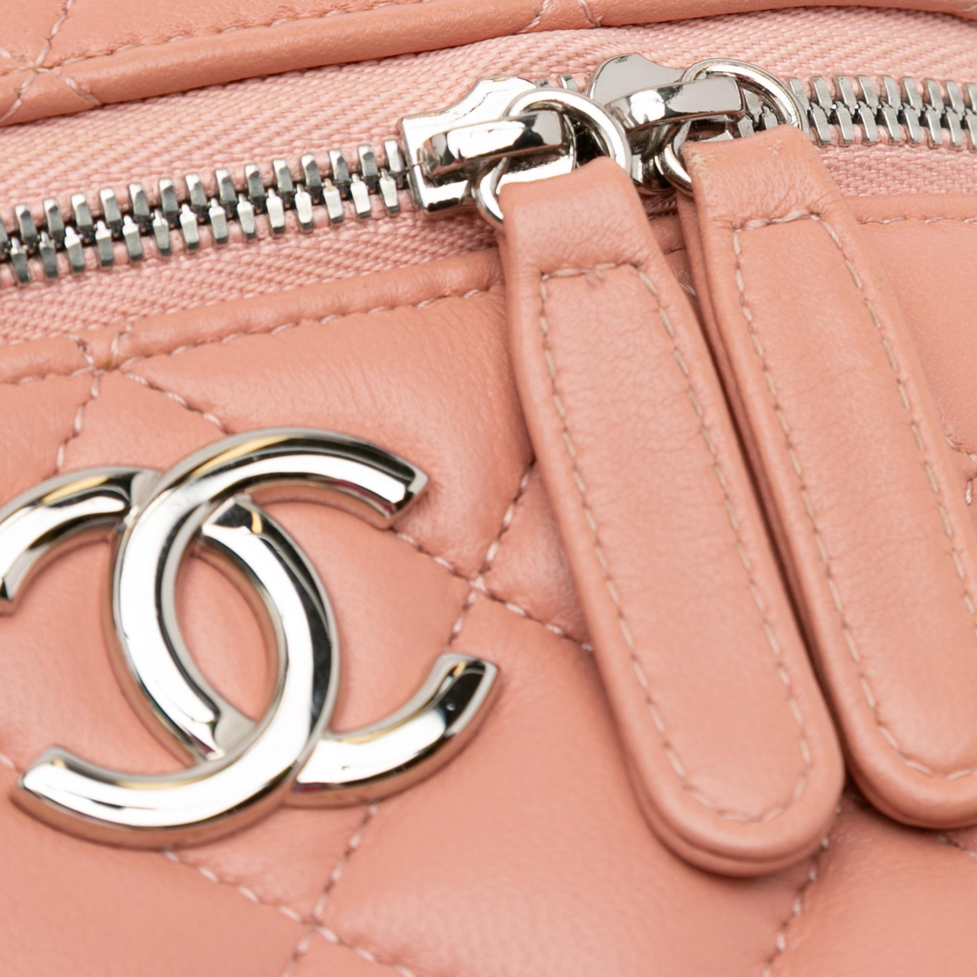 Top Quality Chanel Lambskin Top Handle Vanity Case with Chain (SHG-BSRNGL)