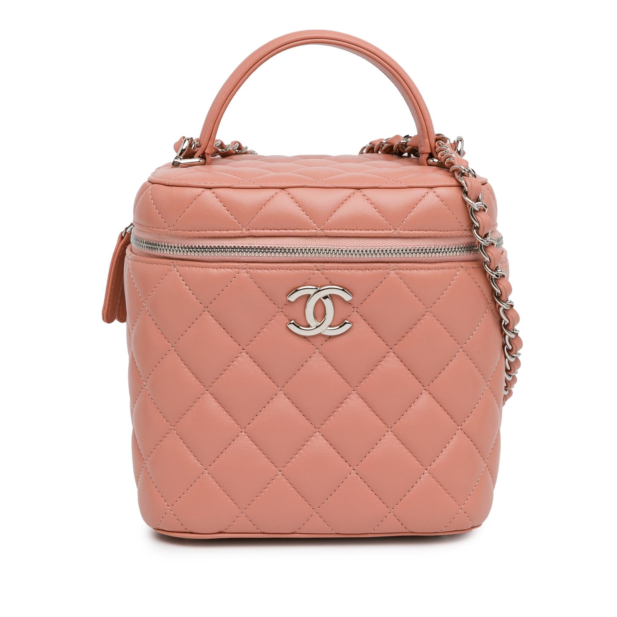 Top Quality Chanel Lambskin Top Handle Vanity Case with Chain (SHG-BSRNGL)