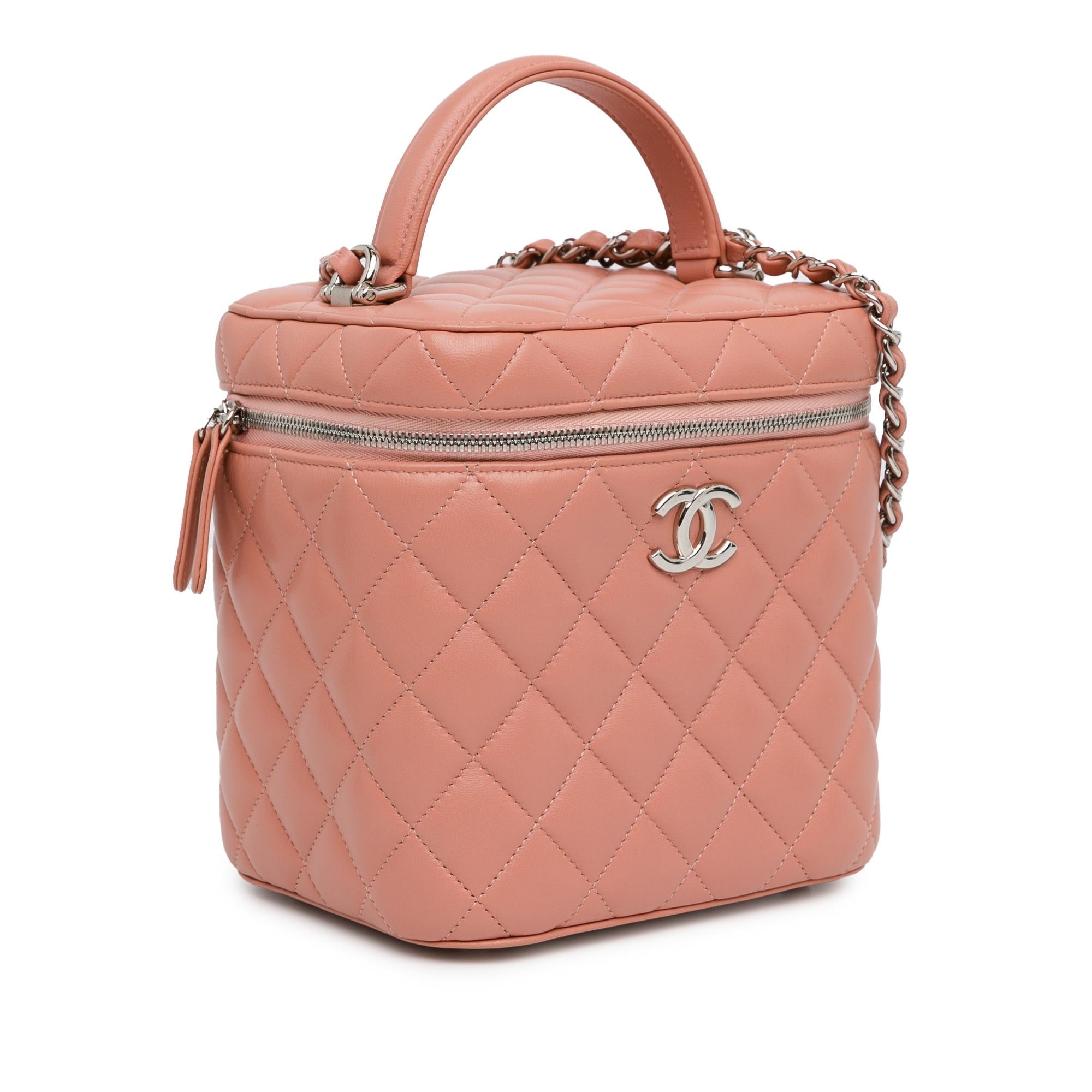 Top Quality Chanel Lambskin Top Handle Vanity Case with Chain (SHG-BSRNGL)