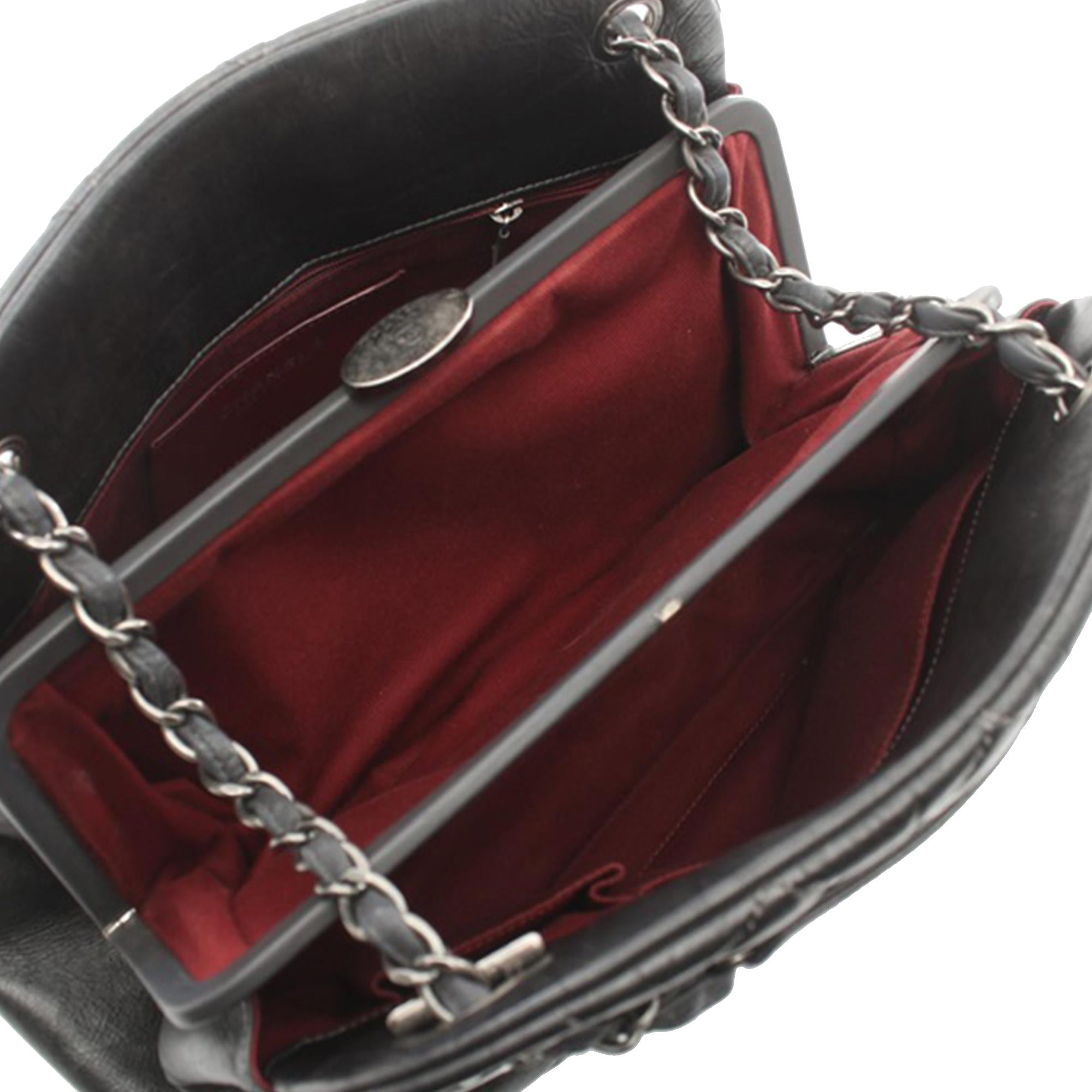 Top Quality Chanel Large Aged Calfskin Just Mademoiselle Bowling Bag (SHG-gDNFoT)