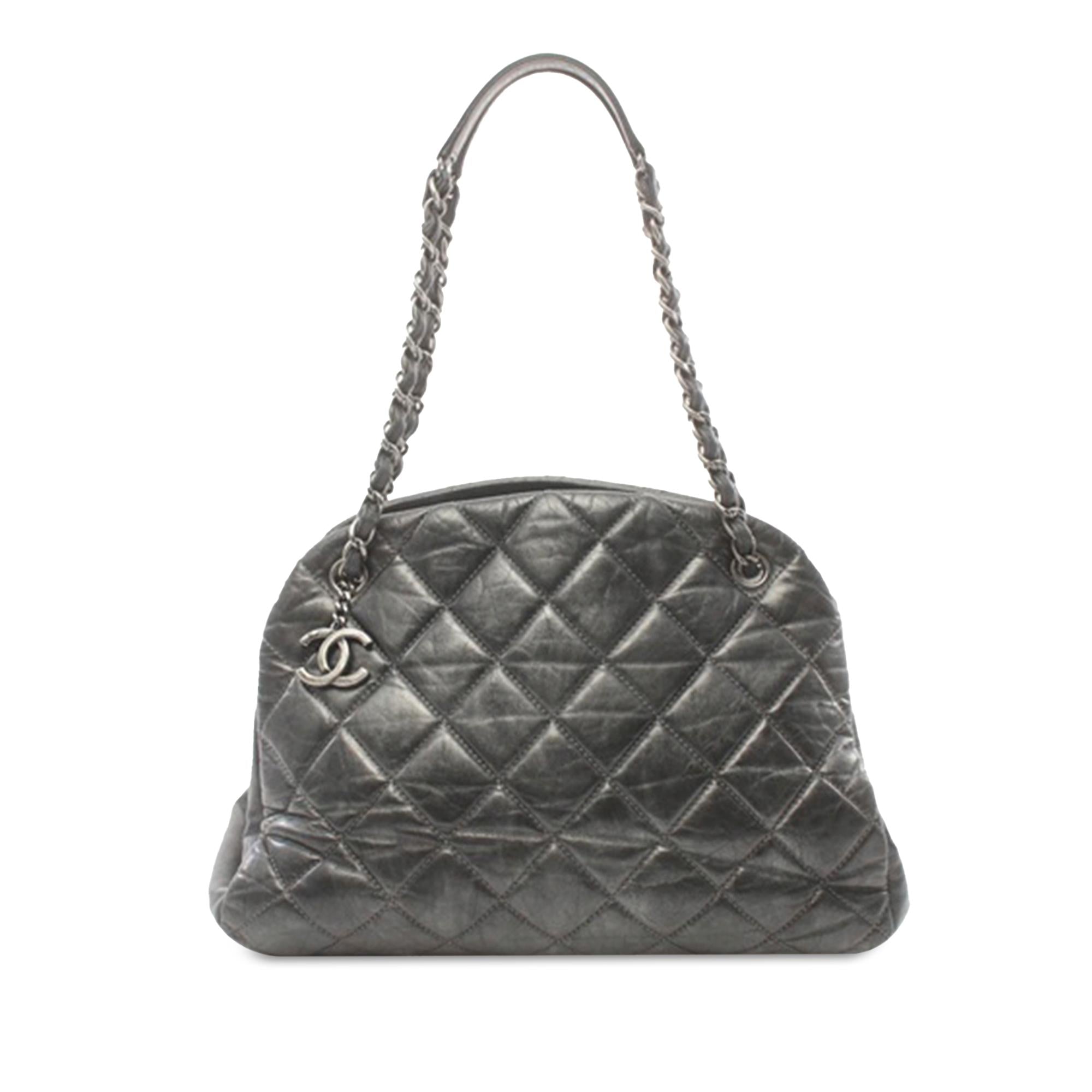 Top Quality Chanel Large Aged Calfskin Just Mademoiselle Bowling Bag (SHG-gDNFoT)