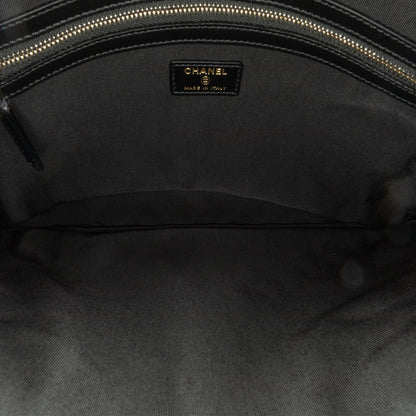 Top Quality Chanel Large Quilted Caviar Boy O Case Clutch (SHG-AMsEwy)