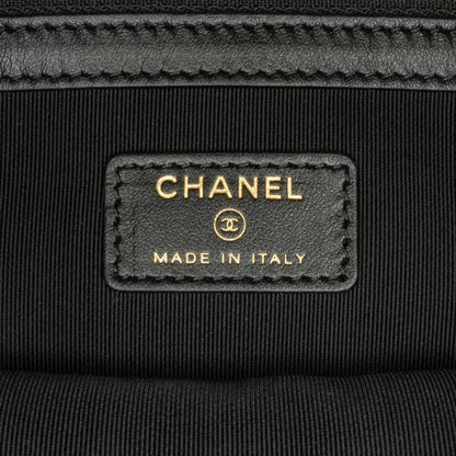 Top Quality Chanel Large Quilted Caviar Boy O Case Clutch (SHG-AMsEwy)