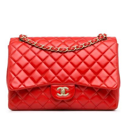 Top Quality Chanel Maxi Classic Lambskin Single Flap (SHG-utLlb3)