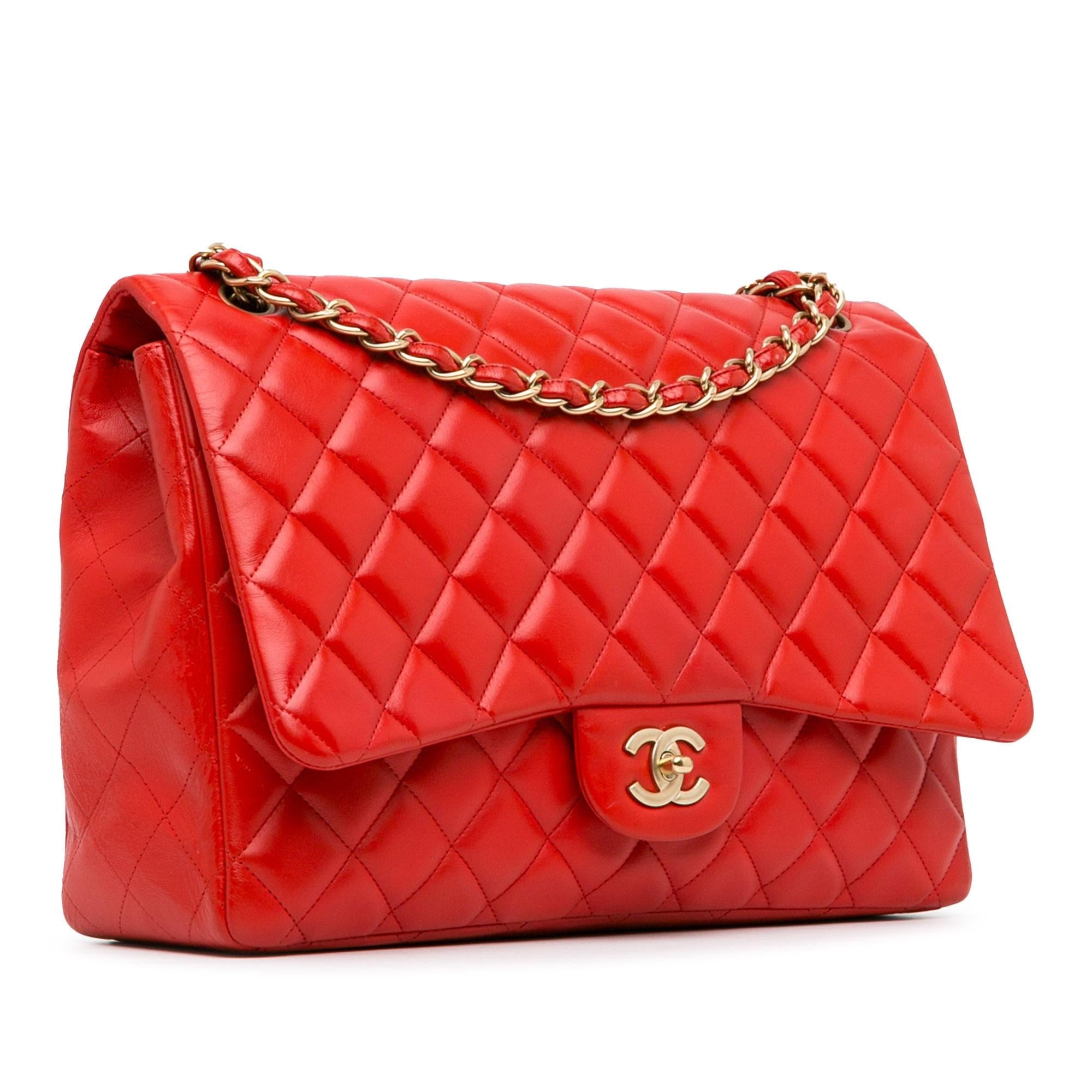 Top Quality Chanel Maxi Classic Lambskin Single Flap (SHG-utLlb3)