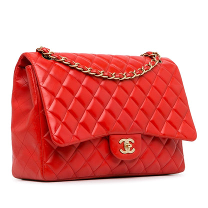 Top Quality Chanel Maxi Classic Lambskin Single Flap (SHG-utLlb3)