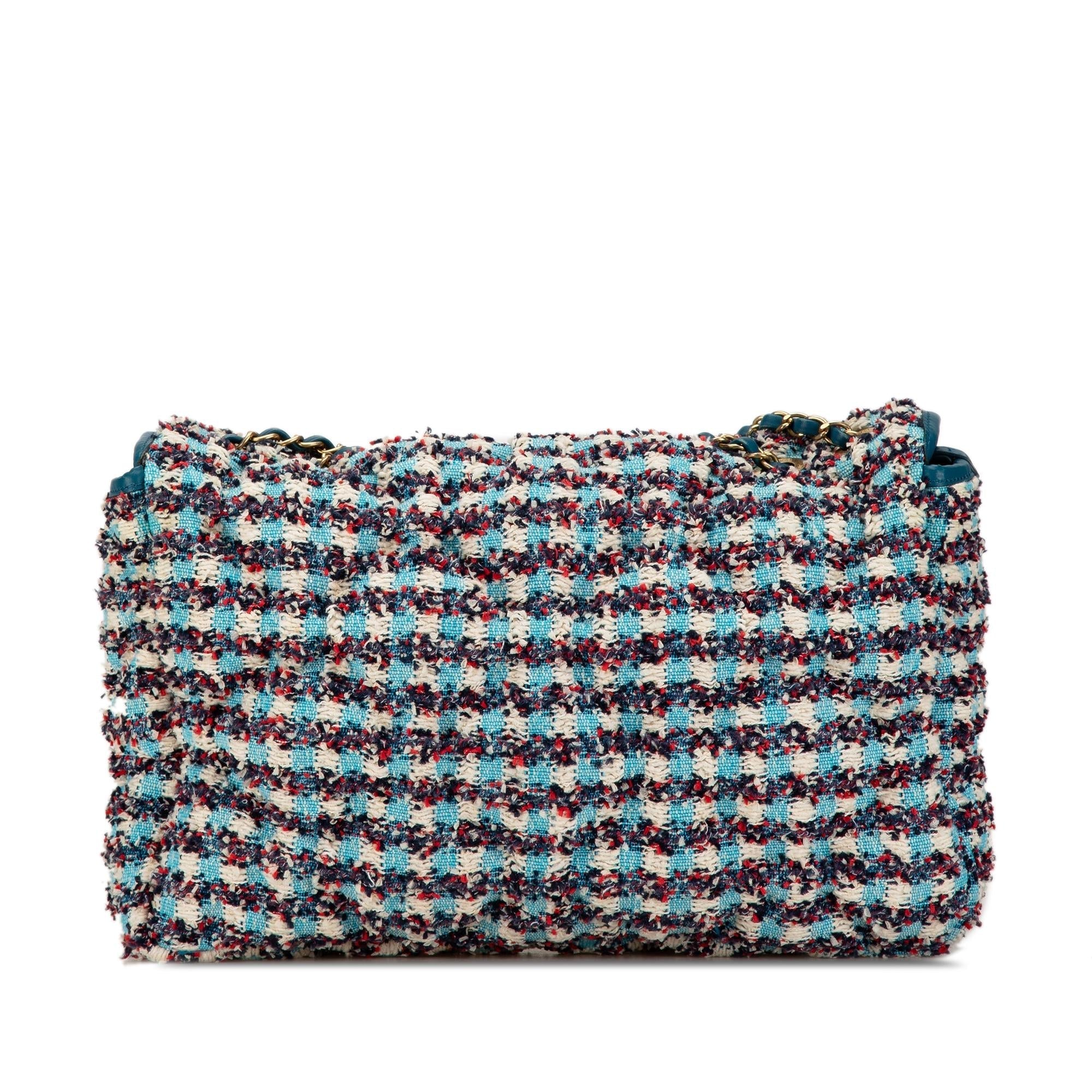 Top Quality Chanel Maxi Tweed Chesterfield Single Flap (SHG-QGGPCL)