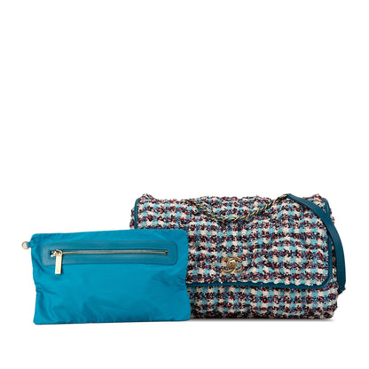 Top Quality Chanel Maxi Tweed Chesterfield Single Flap (SHG-QGGPCL)