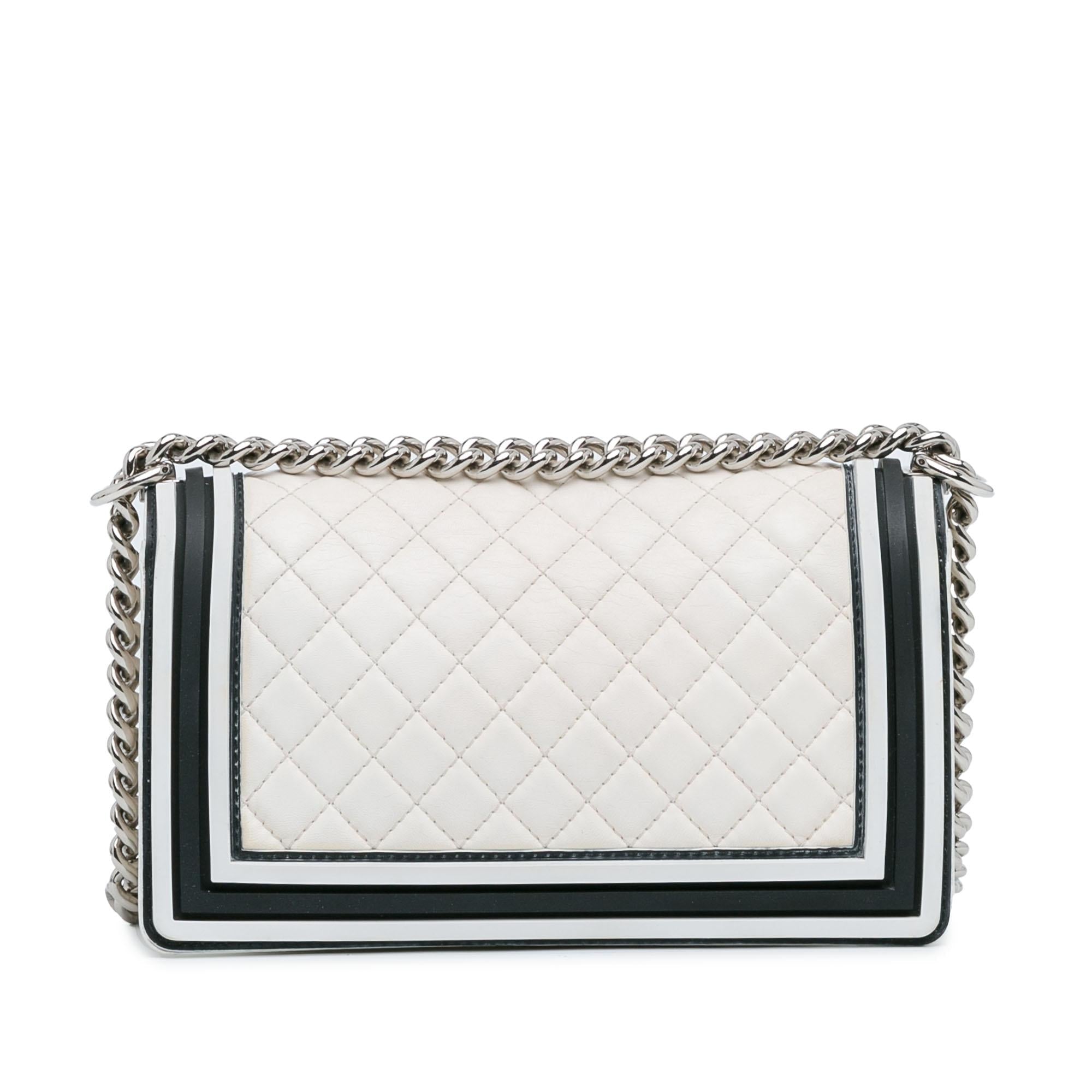 Top Quality Chanel Medium Bicolor Lambskin and Rubber Boy Flap (SHG-hH7LGi)