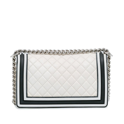 Top Quality Chanel Medium Bicolor Lambskin and Rubber Boy Flap (SHG-hH7LGi)