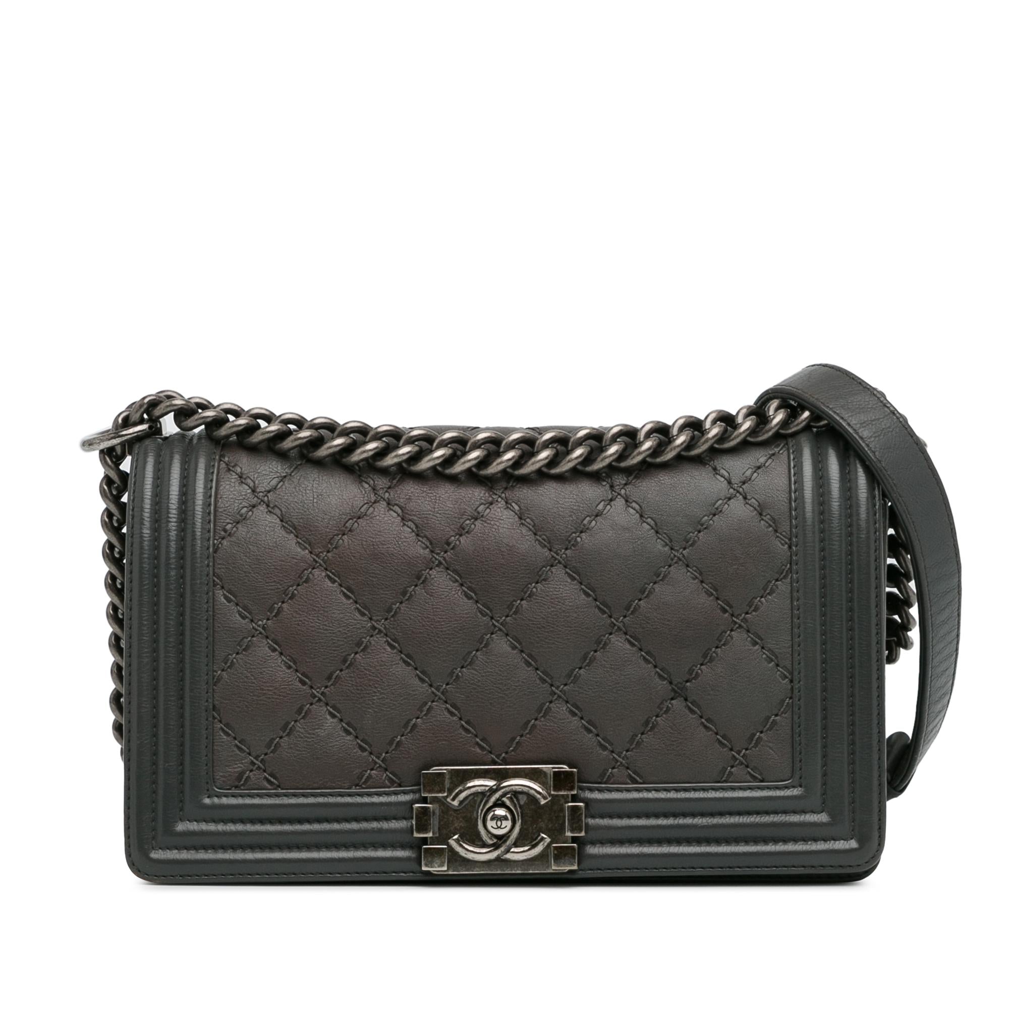 Top Quality Chanel Medium Calfskin Double Stitch Boy Flap (SHG-SofQRy)