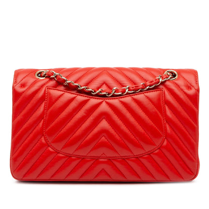 Top Quality Chanel Medium Classic Chevron Lambskin Double Flap (SHG-PfQlYr)