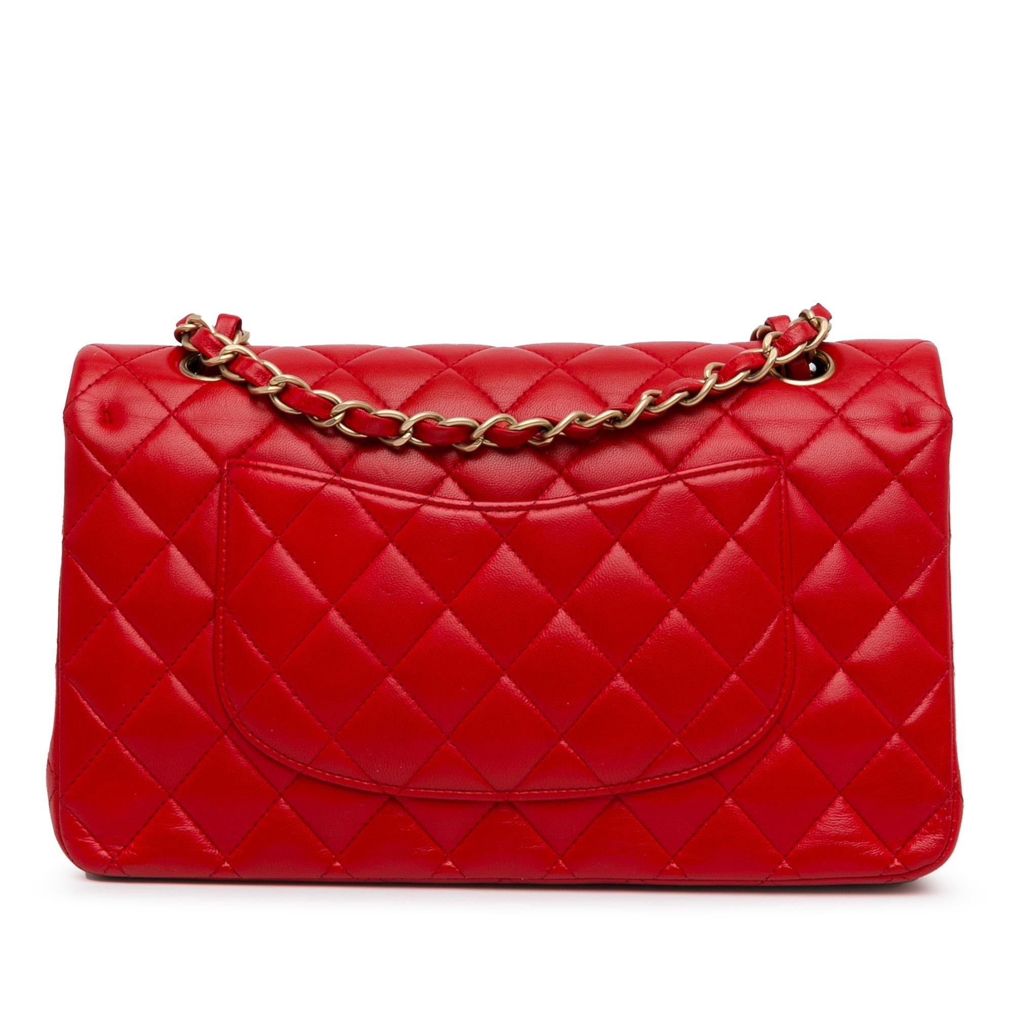 Top Quality Chanel Medium Classic Lambskin Double Flap (SHG-2afHCr)