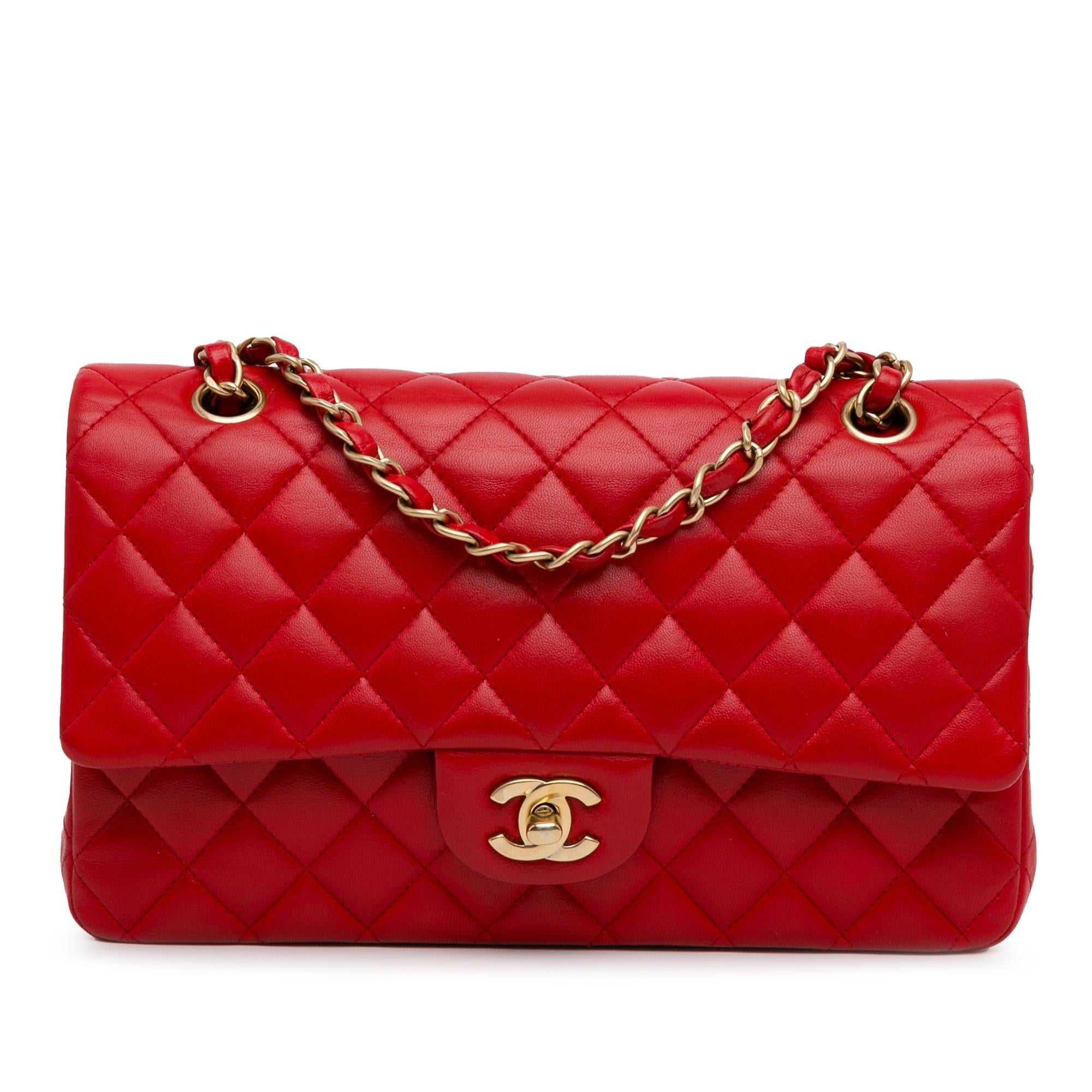 Top Quality Chanel Medium Classic Lambskin Double Flap (SHG-2afHCr)
