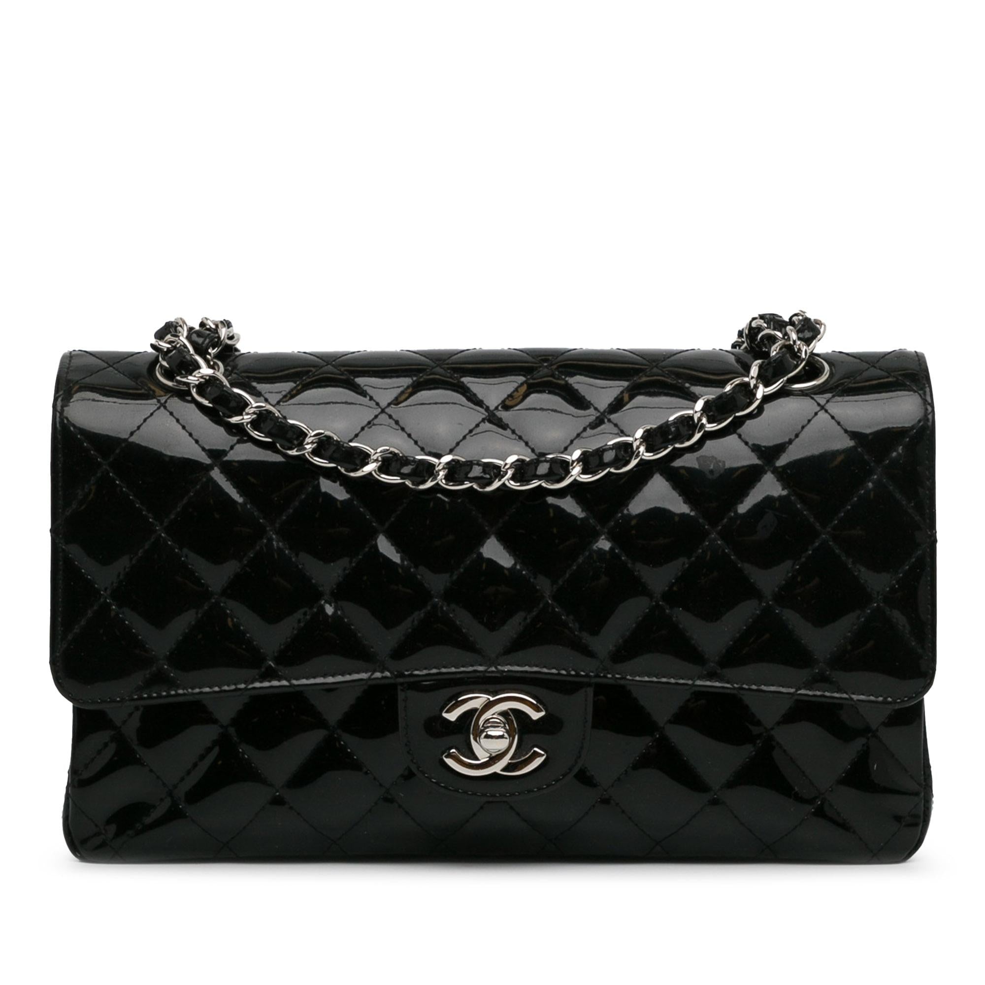 Top Quality Chanel Medium Classic Patent Double Flap (SHG-ljczdp)