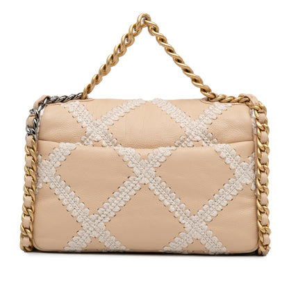 Top Quality Chanel Medium Crochet and Calfskin 19 Flap Bag (SHG-5tvBOl)