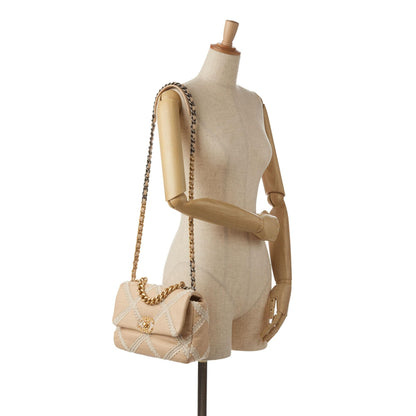 Top Quality Chanel Medium Crochet and Calfskin 19 Flap Bag (SHG-5tvBOl)