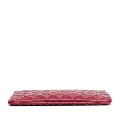 Top Quality Chanel Medium Quilted Lambskin O Case Clutch (SHG-wDy0Mj)