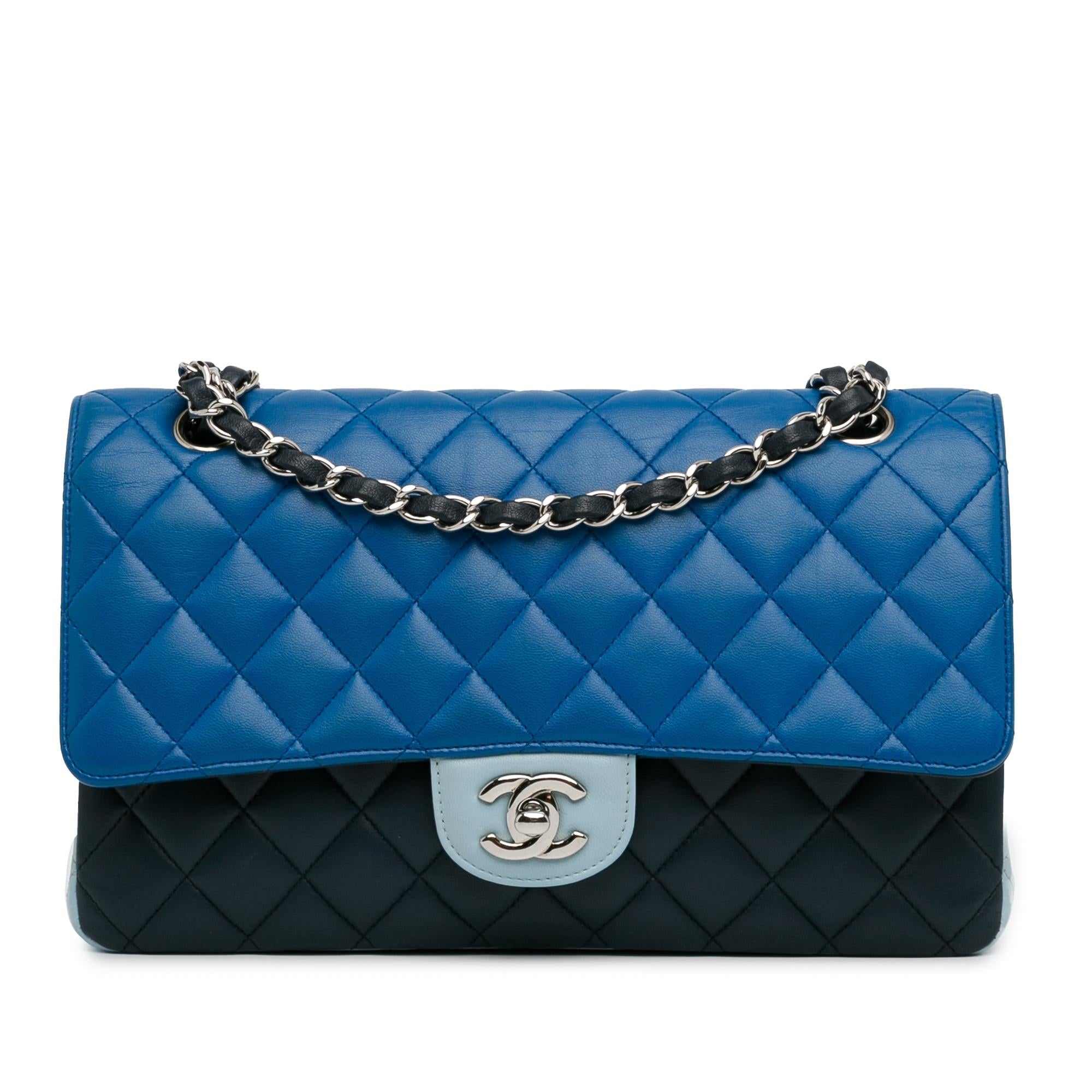 Top Quality Chanel Medium Tricolor Lambskin Double Flap (SHG-9xy5Fb)