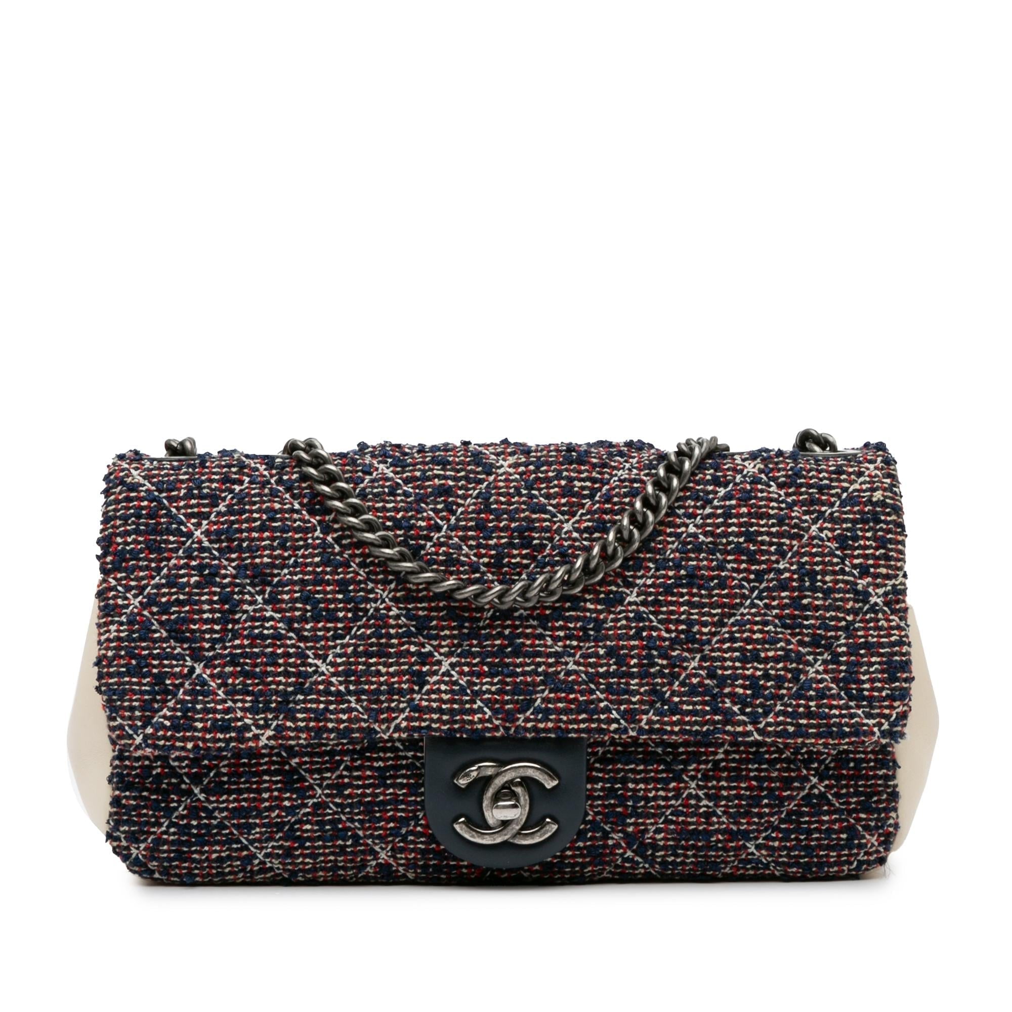 Top Quality Chanel Medium Tweed Single Flap (SHG-2oV8gp)