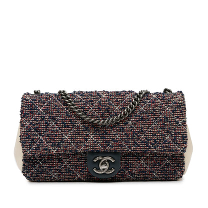 Top Quality Chanel Medium Tweed Single Flap (SHG-2oV8gp)
