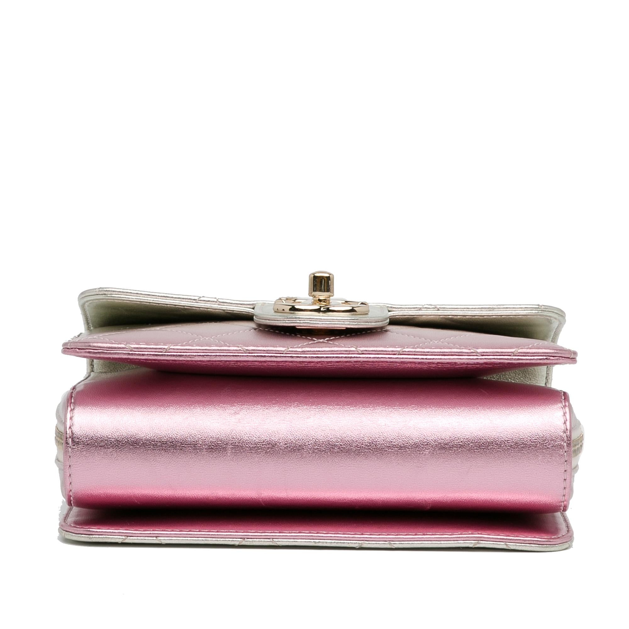 Top Quality Chanel Mini Metallic Lambskin Like a Wallet Flap Bag (SHG-ZFjRuZ)