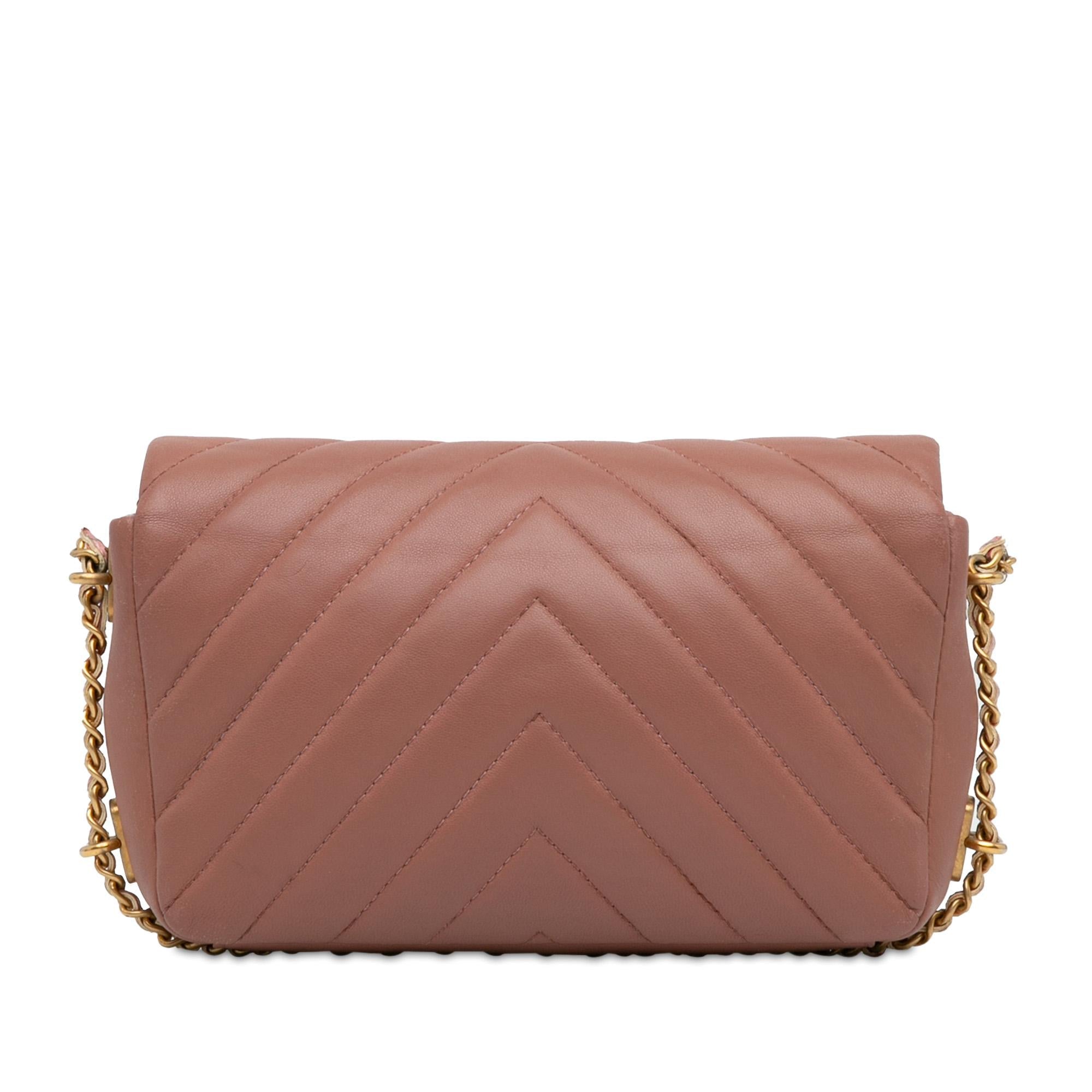 Top Quality Chanel Mini Rectangular Chevron Lambskin Chain Around Flap (SHG-MXUjLx)