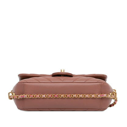 Top Quality Chanel Mini Rectangular Chevron Lambskin Chain Around Flap (SHG-MXUjLx)