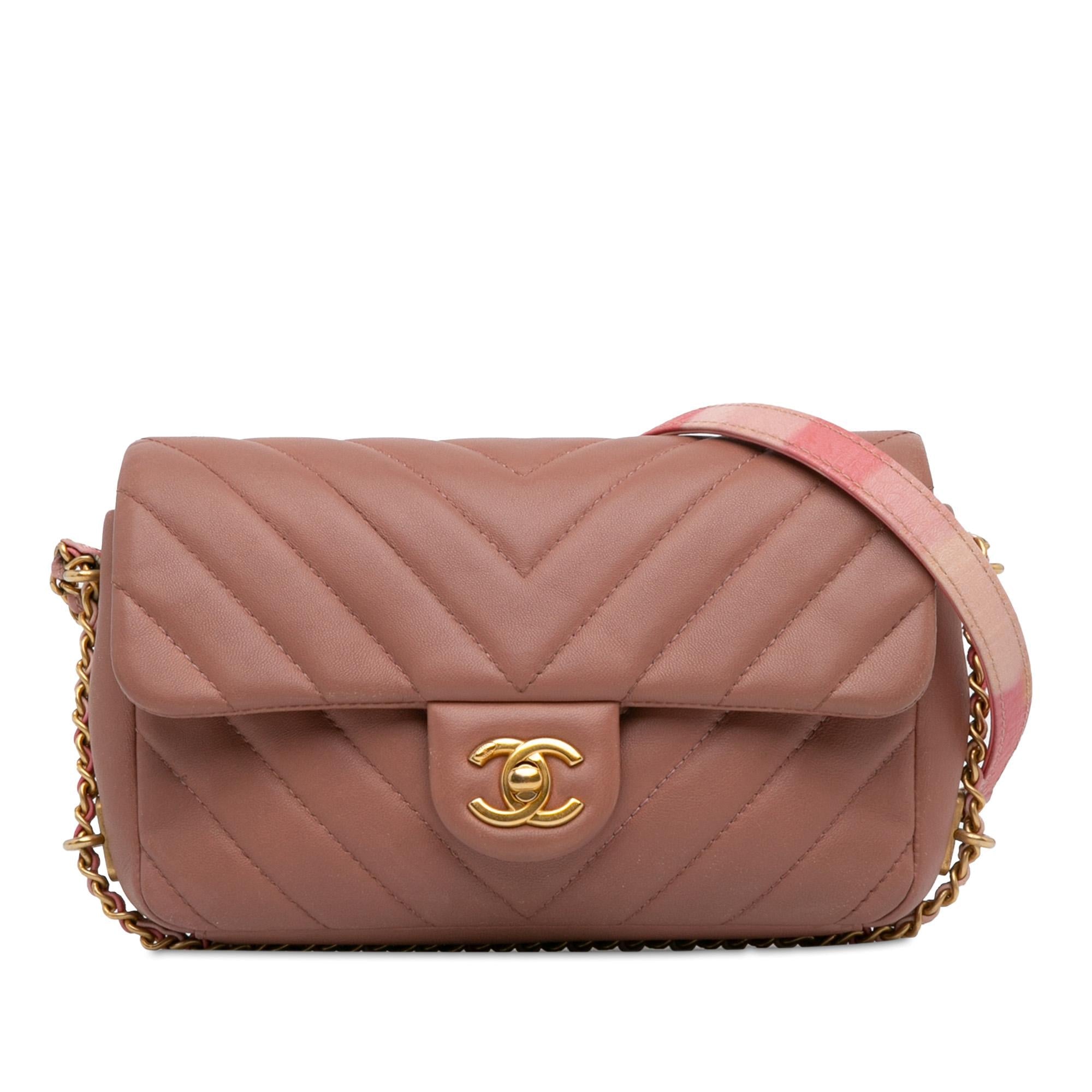 Top Quality Chanel Mini Rectangular Chevron Lambskin Chain Around Flap (SHG-MXUjLx)