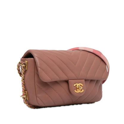 Top Quality Chanel Mini Rectangular Chevron Lambskin Chain Around Flap (SHG-MXUjLx)