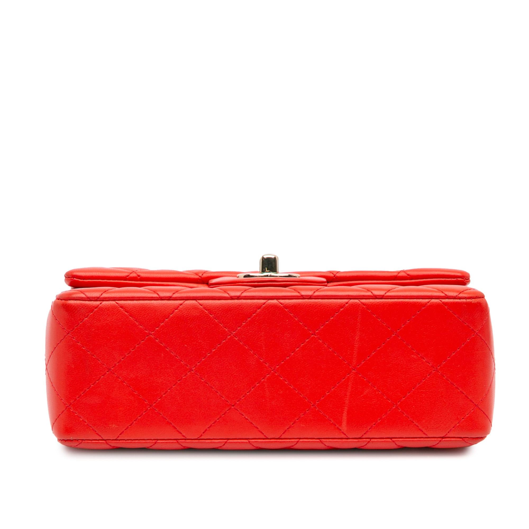 Top Quality Chanel Mini Rectangular Classic Lambskin Single Flap (SHG-b4NsOn)