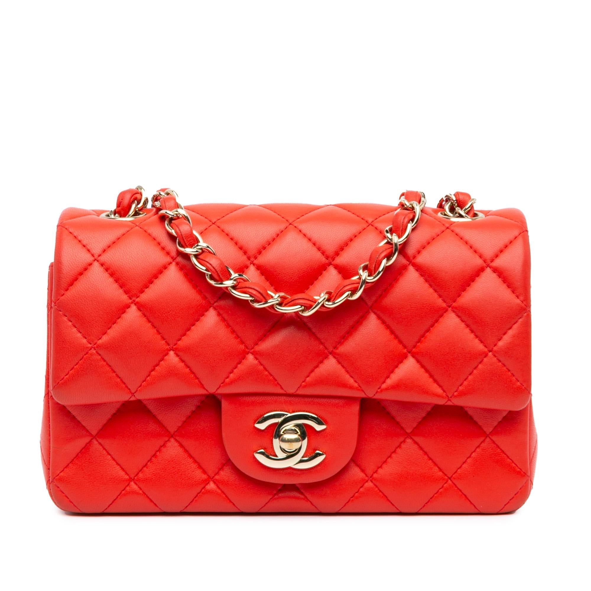 Top Quality Chanel Mini Rectangular Classic Lambskin Single Flap (SHG-b4NsOn)