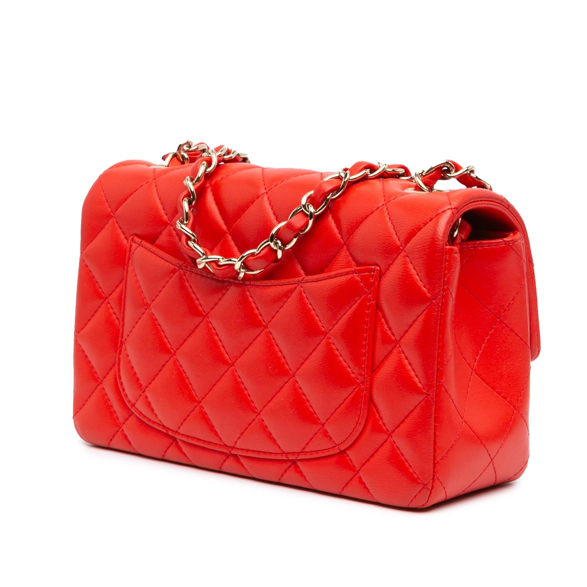 Top Quality Chanel Mini Rectangular Classic Lambskin Single Flap (SHG-b4NsOn)