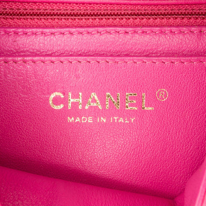Top Quality Chanel Mini Square Classic Chevron Lambskin Flap (SHG-8wGObb)