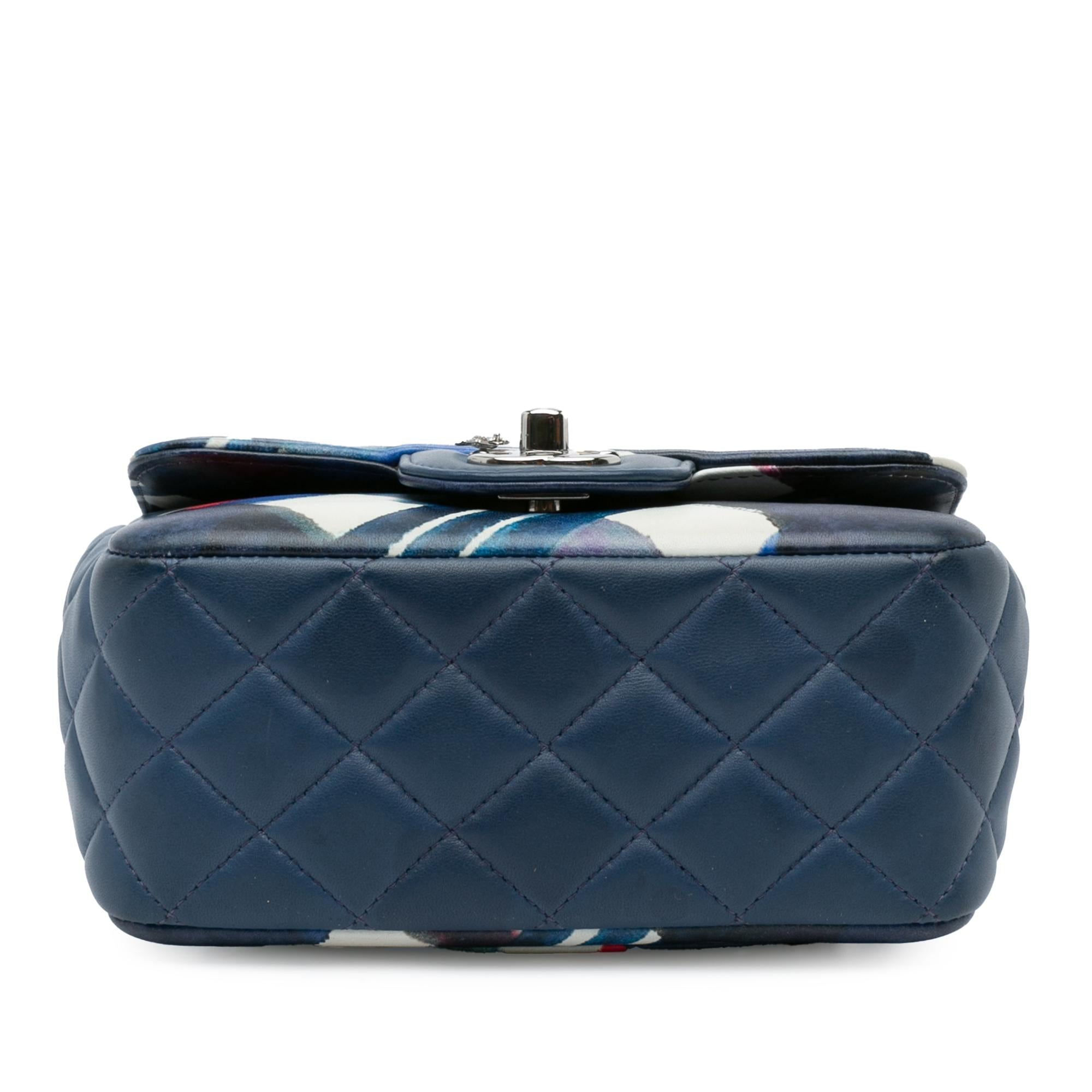 Top Quality Chanel Mini Square Classic Printed Lambskin Airlines Flap (SHG-hpU1MB)