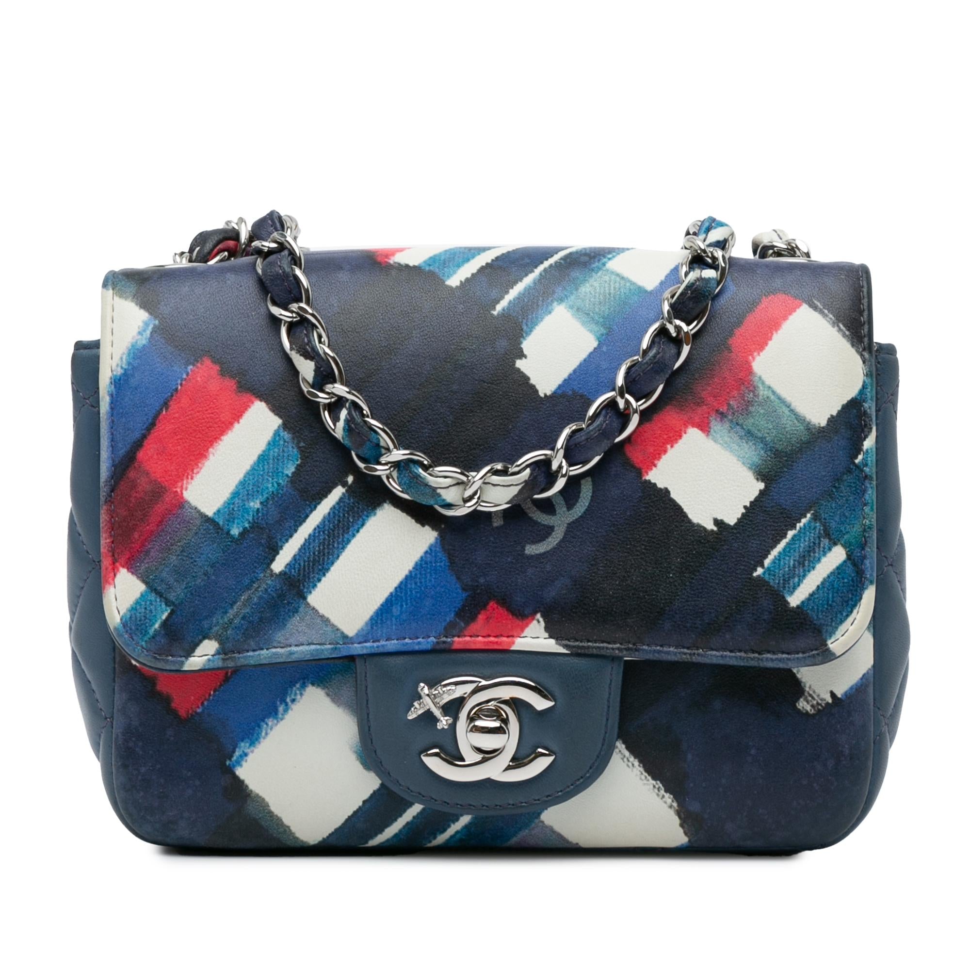 Top Quality Chanel Mini Square Classic Printed Lambskin Airlines Flap (SHG-hpU1MB)