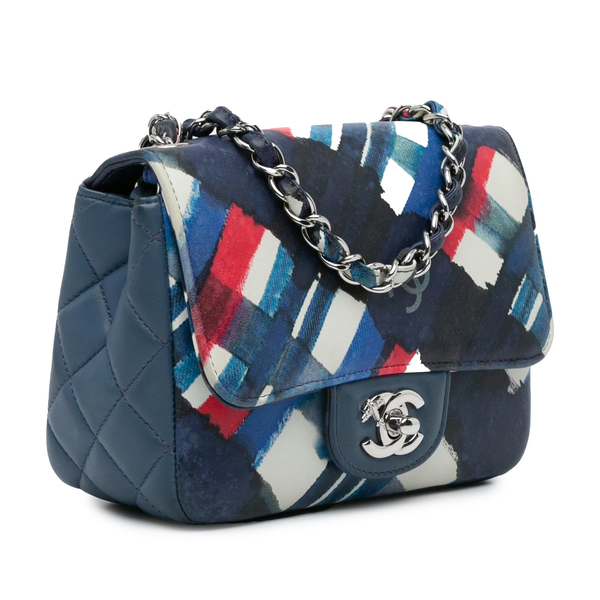 Top Quality Chanel Mini Square Classic Printed Lambskin Airlines Flap (SHG-hpU1MB)