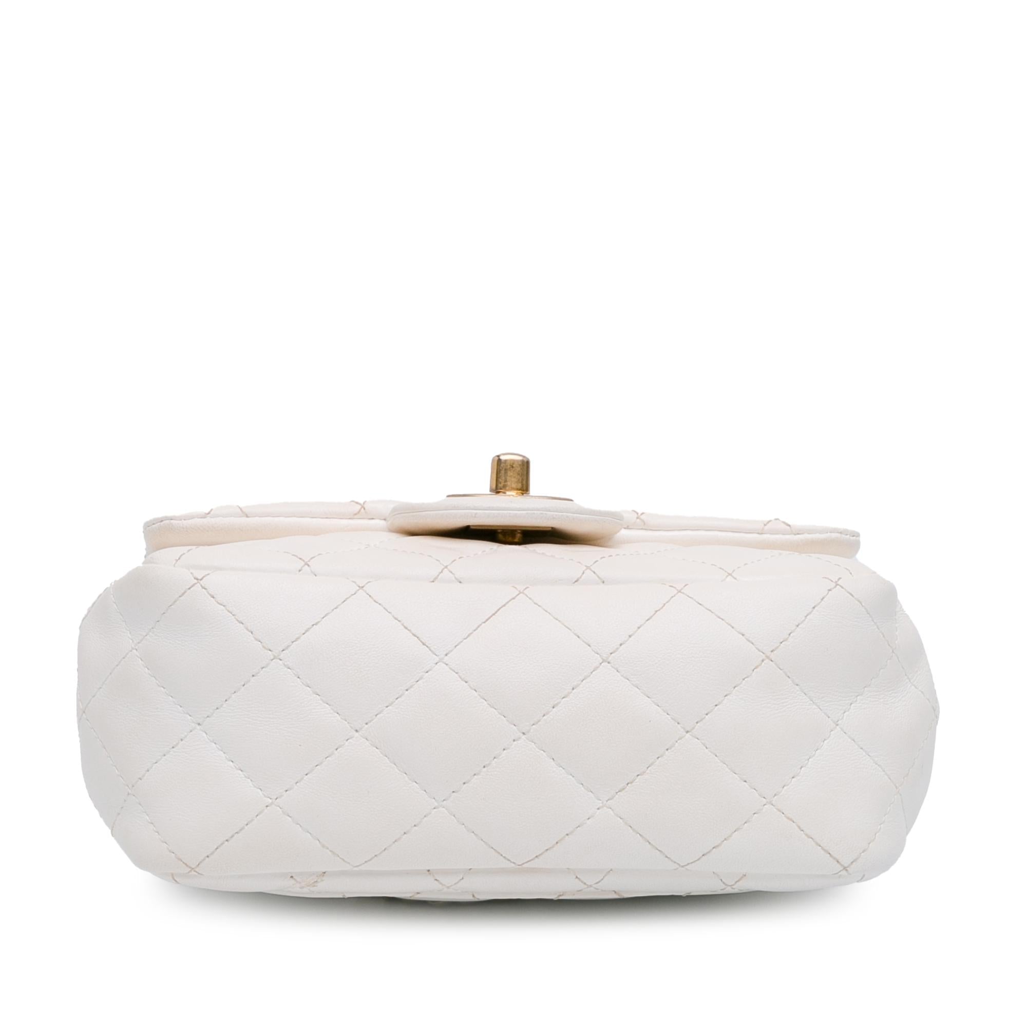 Top Quality Chanel Mini Square Lambskin Romance Single Flap (SHG-RT5Rup)