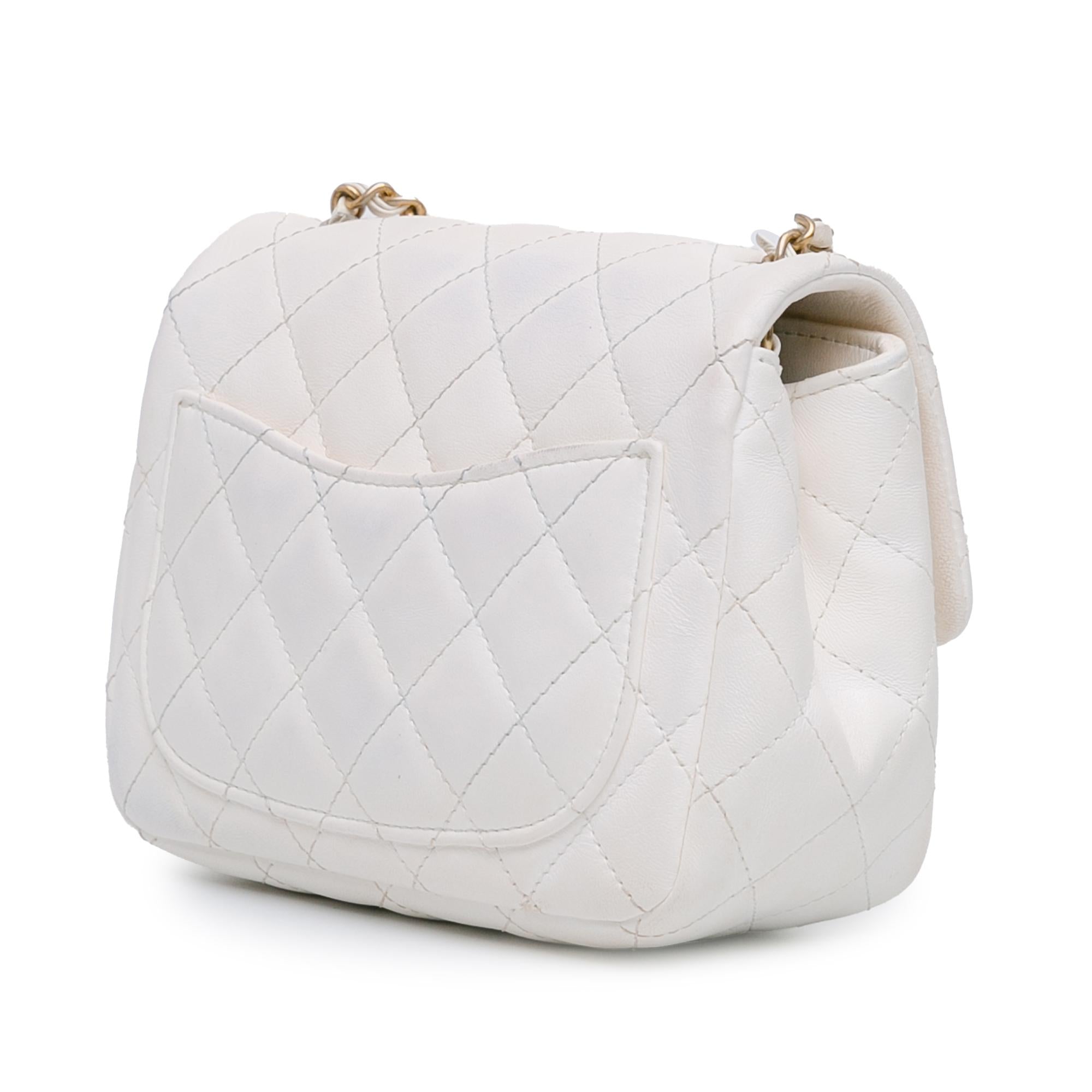 Top Quality Chanel Mini Square Lambskin Romance Single Flap (SHG-RT5Rup)